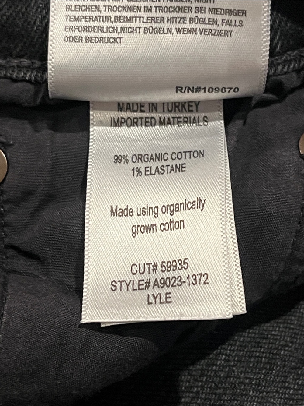 AGOLDE Lyle, slim, straight leg black denim jeans, size 27. - Picture 7 of 11